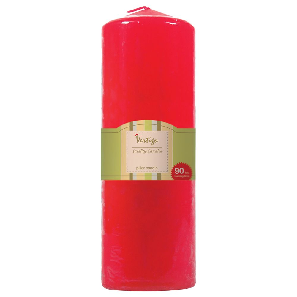 Christmas Magic - Pillar Candle - 3x9-inch - Deep Red