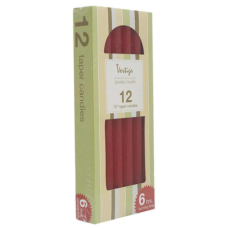 Vertigo - Taper Candles - Red - 12pcs