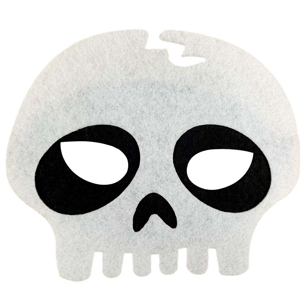 Party Magic - Child Skull Masks Pack of 2 - White