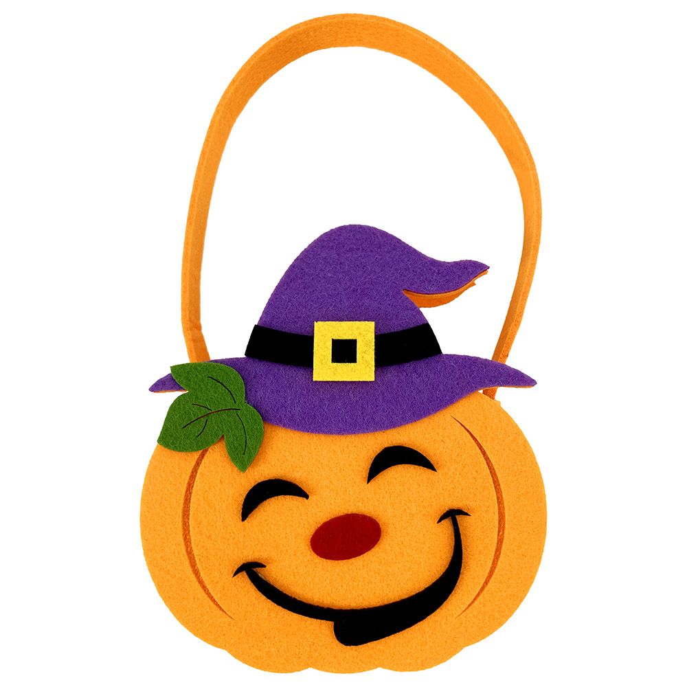 Party Magic - Pumpkin Felt Bag W/ Purple Hat