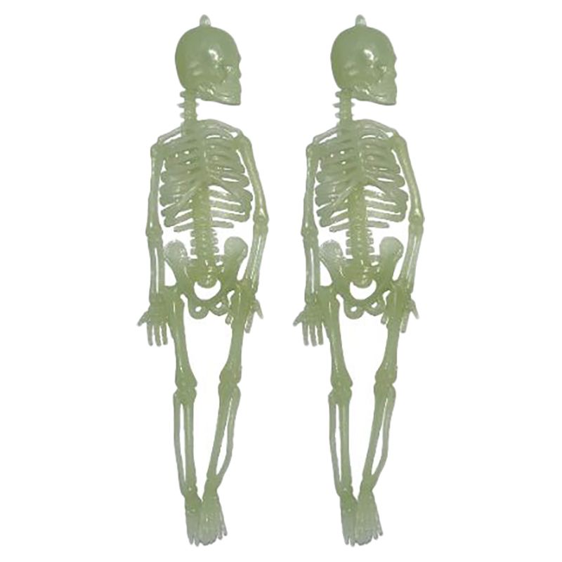 Party Magic - Glow In The Dark Skeletons - 2pcs - 20cm - White