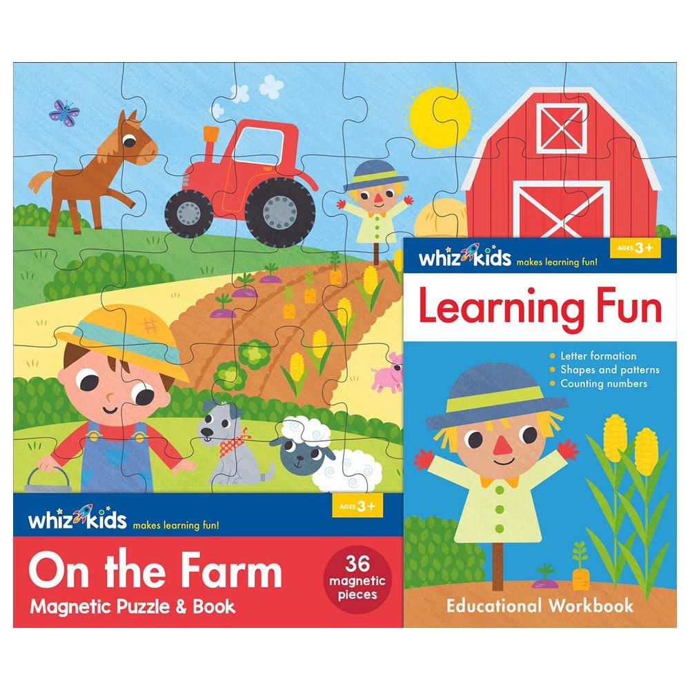 On The Farm Magnetic Puzzle & Book