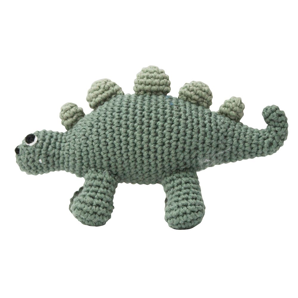 Sebra - Crochet Rattle Dino - Green