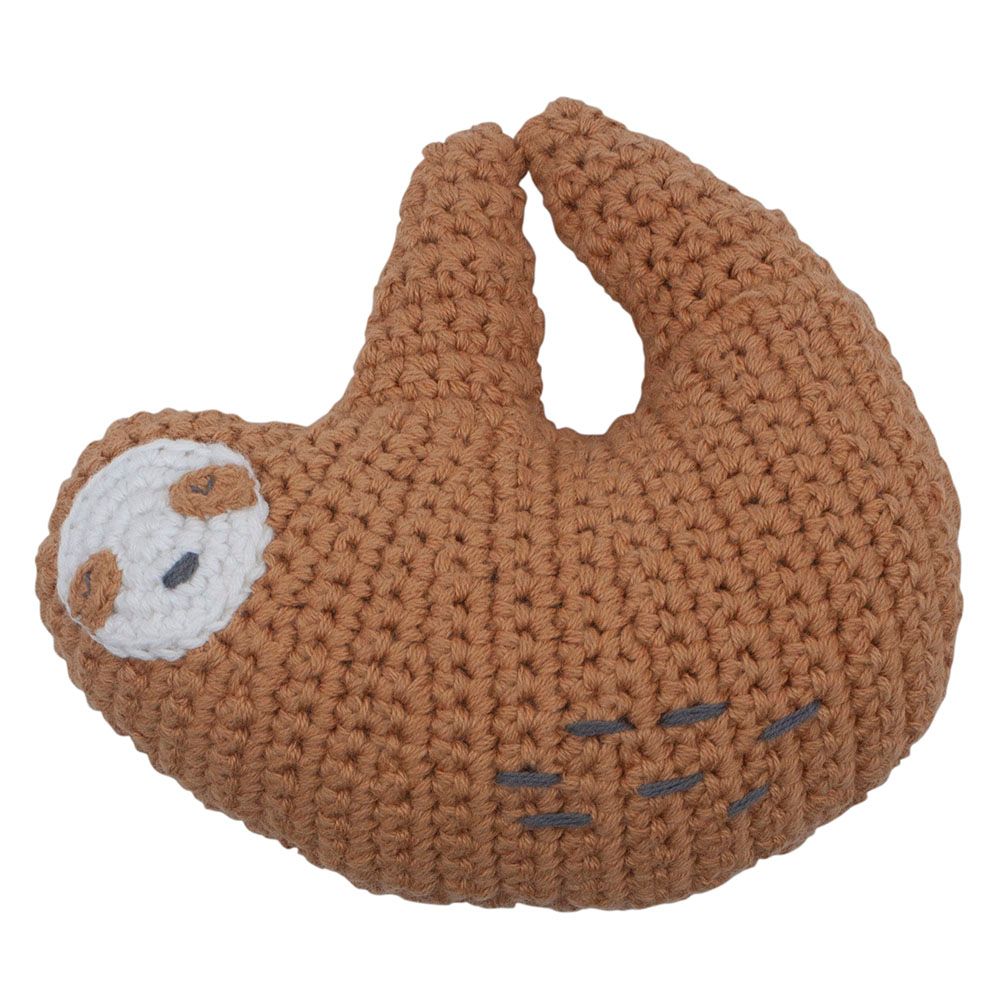 Sebra - Crochet Rattle Lacey The Sloth - Tawny Brown