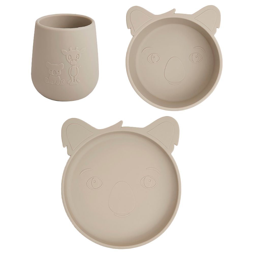 Nuuroo - Judi Silicone Koala Dinner Set 3pcs - Cobblestone