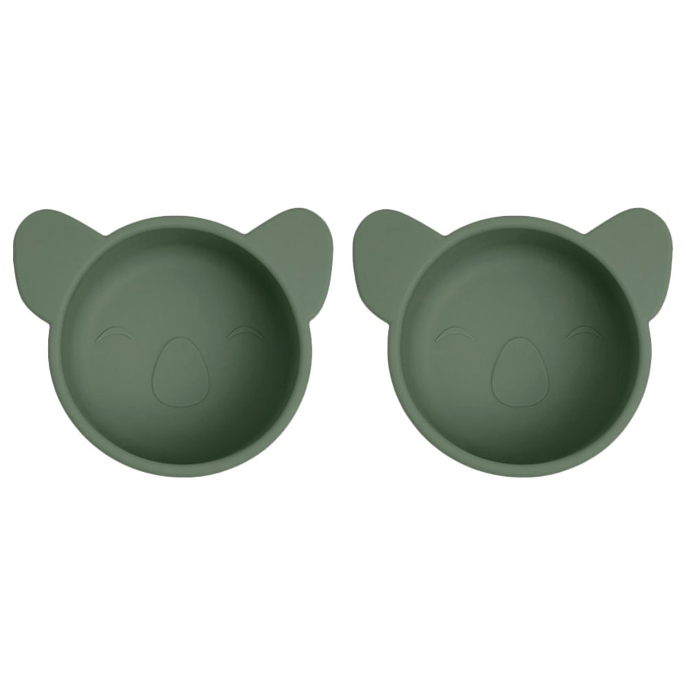 Nuuroo - Rosa Silicone Snack Box Koala - Dusty Green - 2pcs