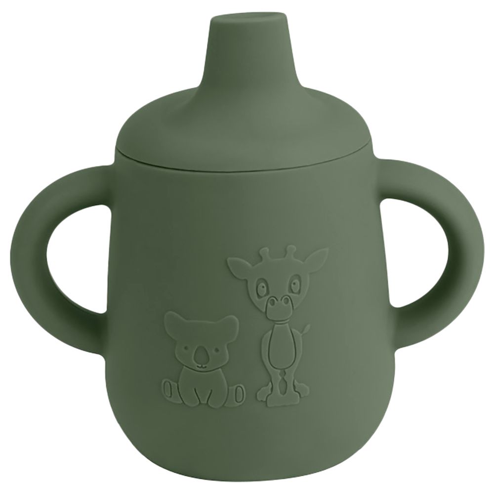 Nuuroo - Aiko Silicone Cup with Sippy Lid - Dusty Green