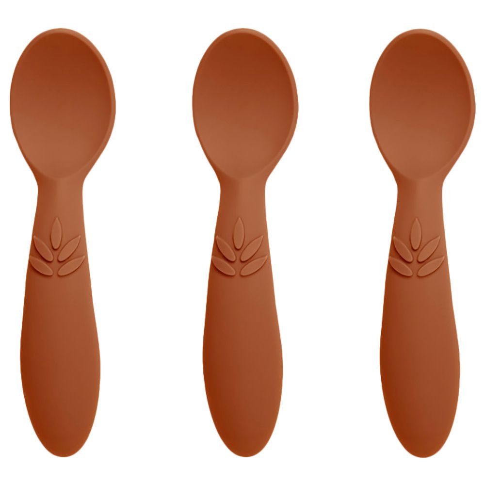 Nuuroo - Ella Silicone Spoon - Caramel Cafe - 3pcs