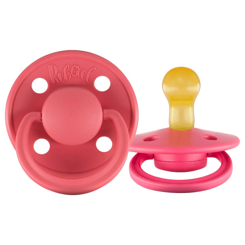 Rebael - Mono Round Pacifier S1 0-6M - Salmon