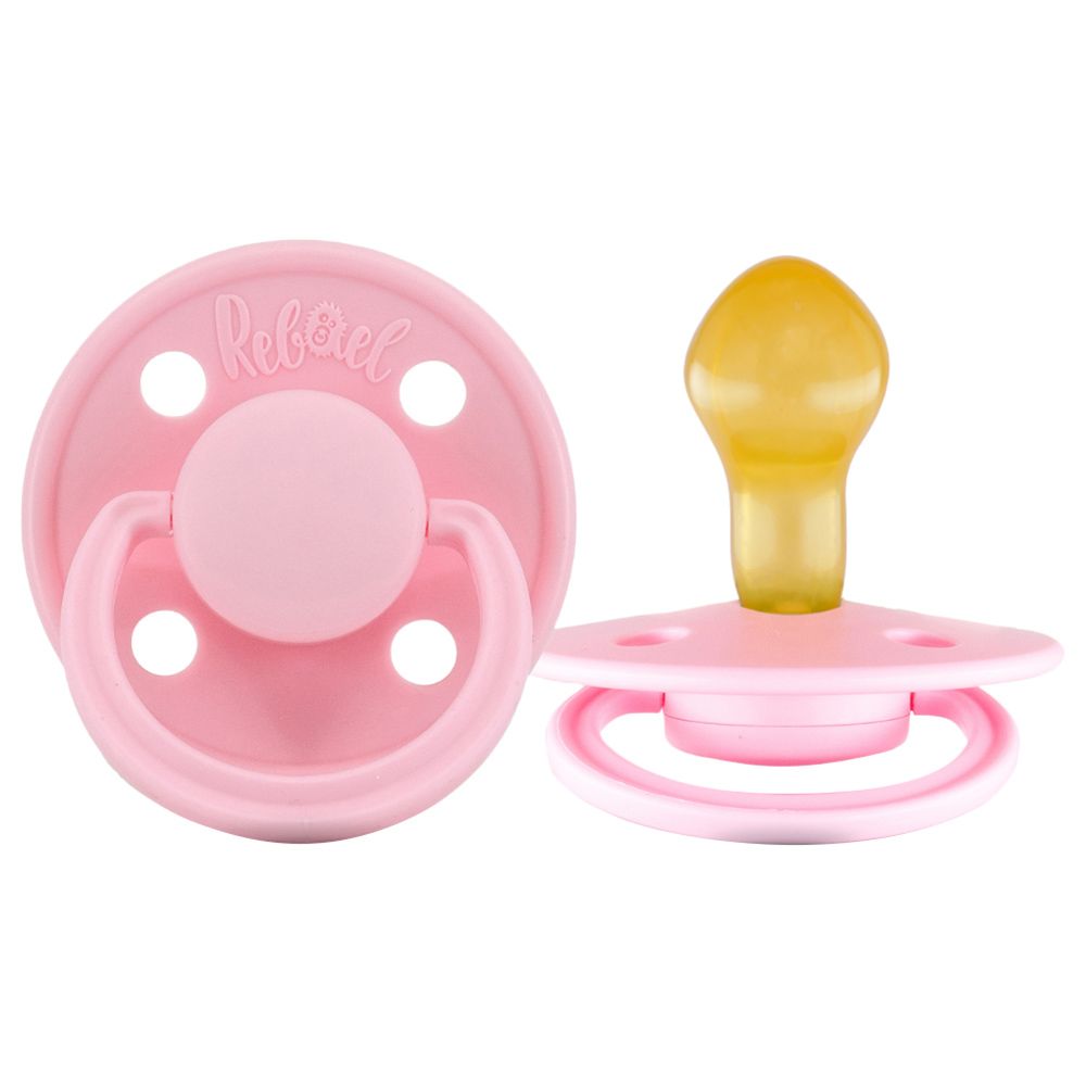 Rebael - Mono Round Pacifier S2 6M+ - Sweet Pink