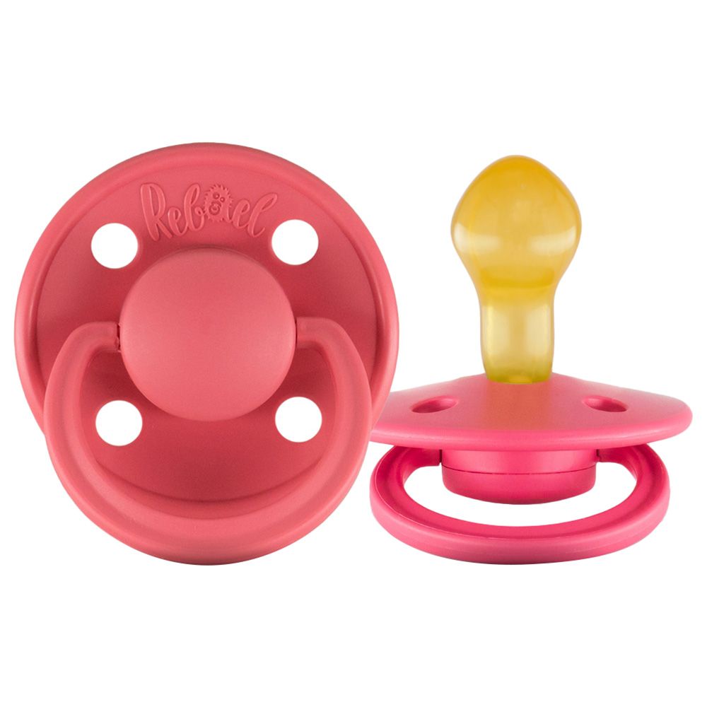 Rebael - Mono Round Pacifier S2 6M+ - Salmon