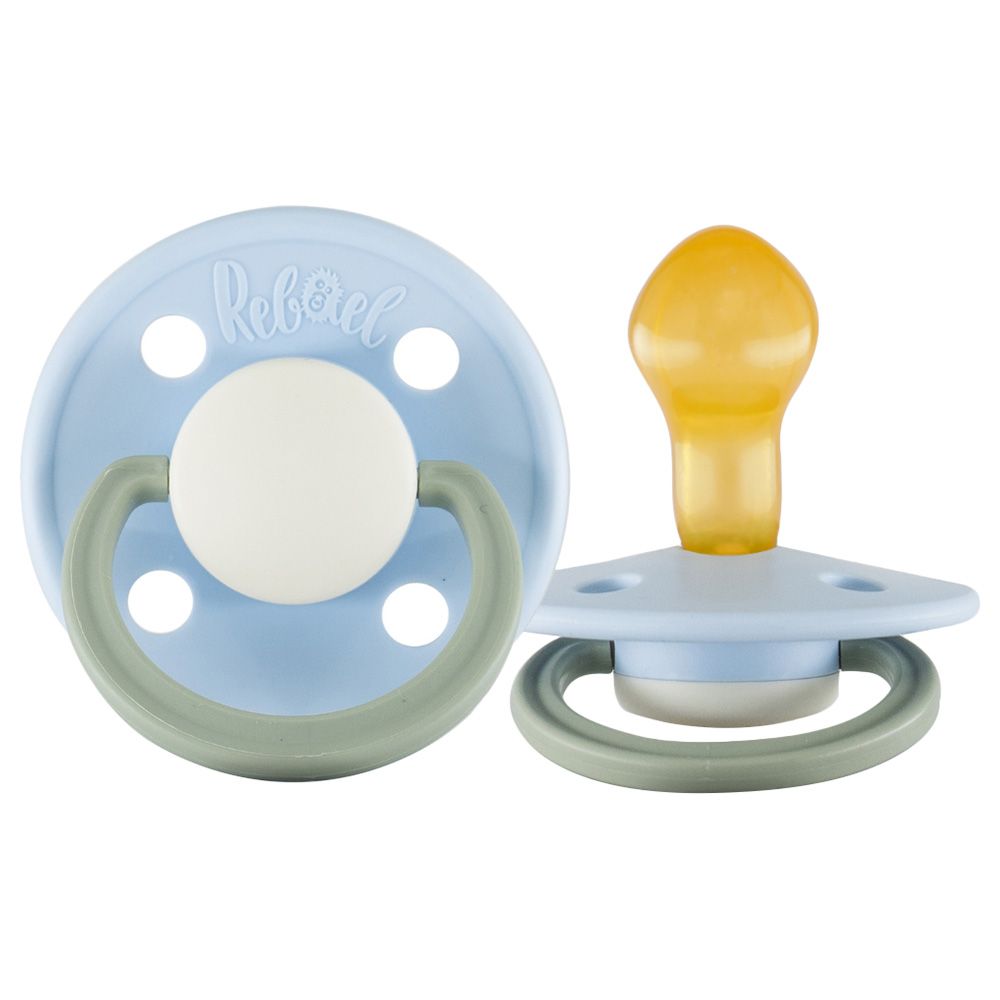 Rebael - Fashion Round Pacifier S2 6M+ - Cold Pearly Dolphin