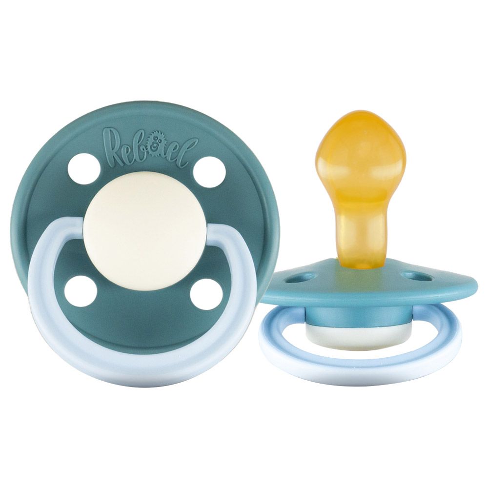 Rebael - Fashion Round Pacifier S2 6M+ - Rainy Pearly Elephant