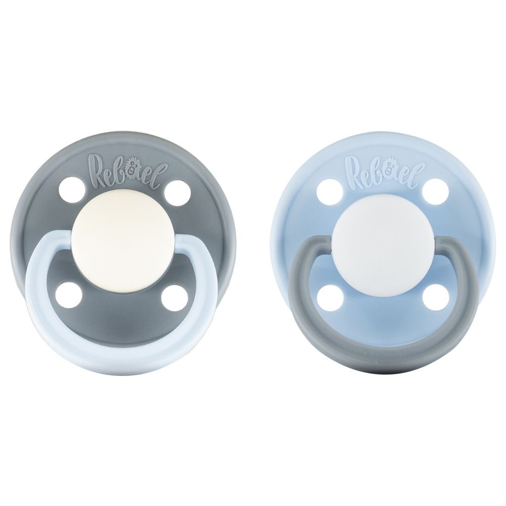 Rebael - Fashion Round Pacifier S2 6M+ - Pack of 2 - Elephant/Pony