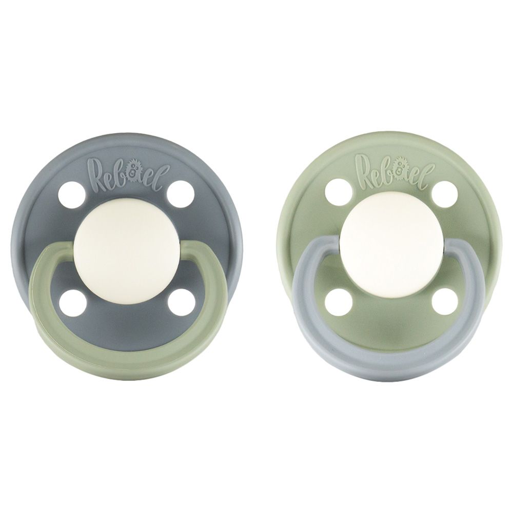 Rebael - Fashion Round Pacifier S2 6M+ - Pack of 2 - Dolphin/Pony