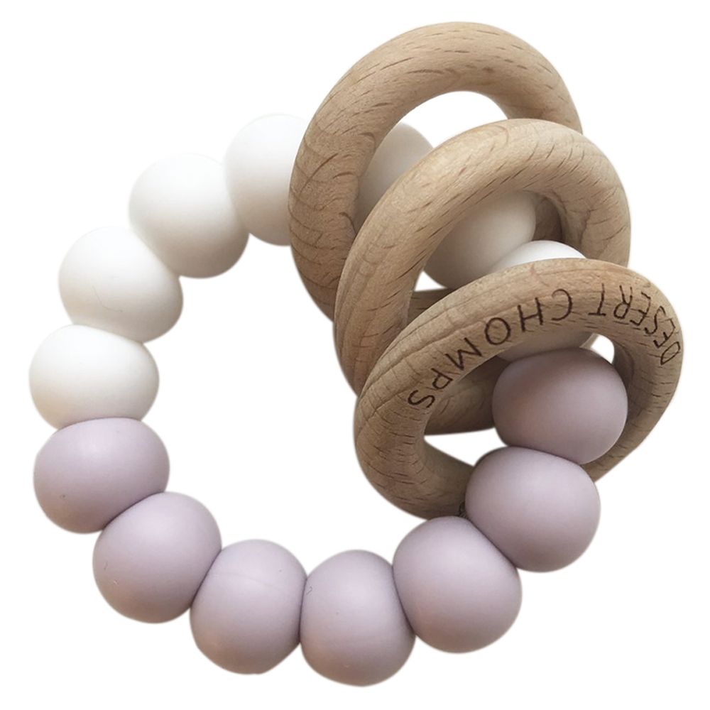 Desert Chomps - Trio Rattle Teether - Lilac