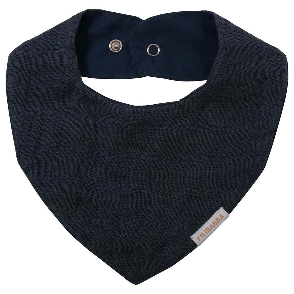 Filibabba - Muslin Bib - Dark Blue