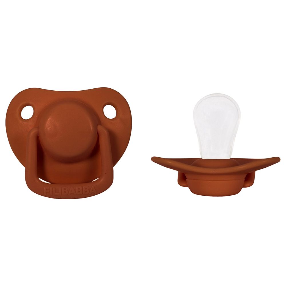 Filibabba - Pacifiers 0-6m - Pack of 2 - Rust