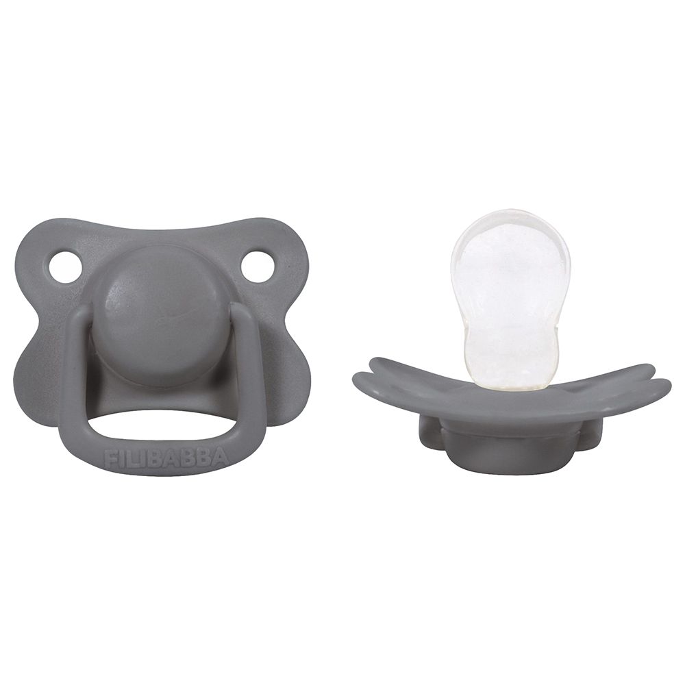 Filibabba - Pacifiers - Pack of 2 - Dark Grey