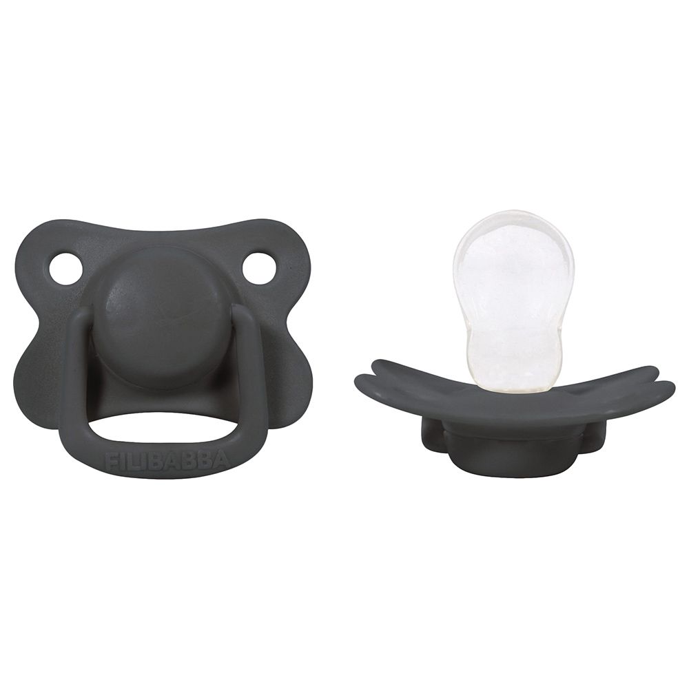 Filibabba - Pacifiers - Pack of 2 - Stone Grey