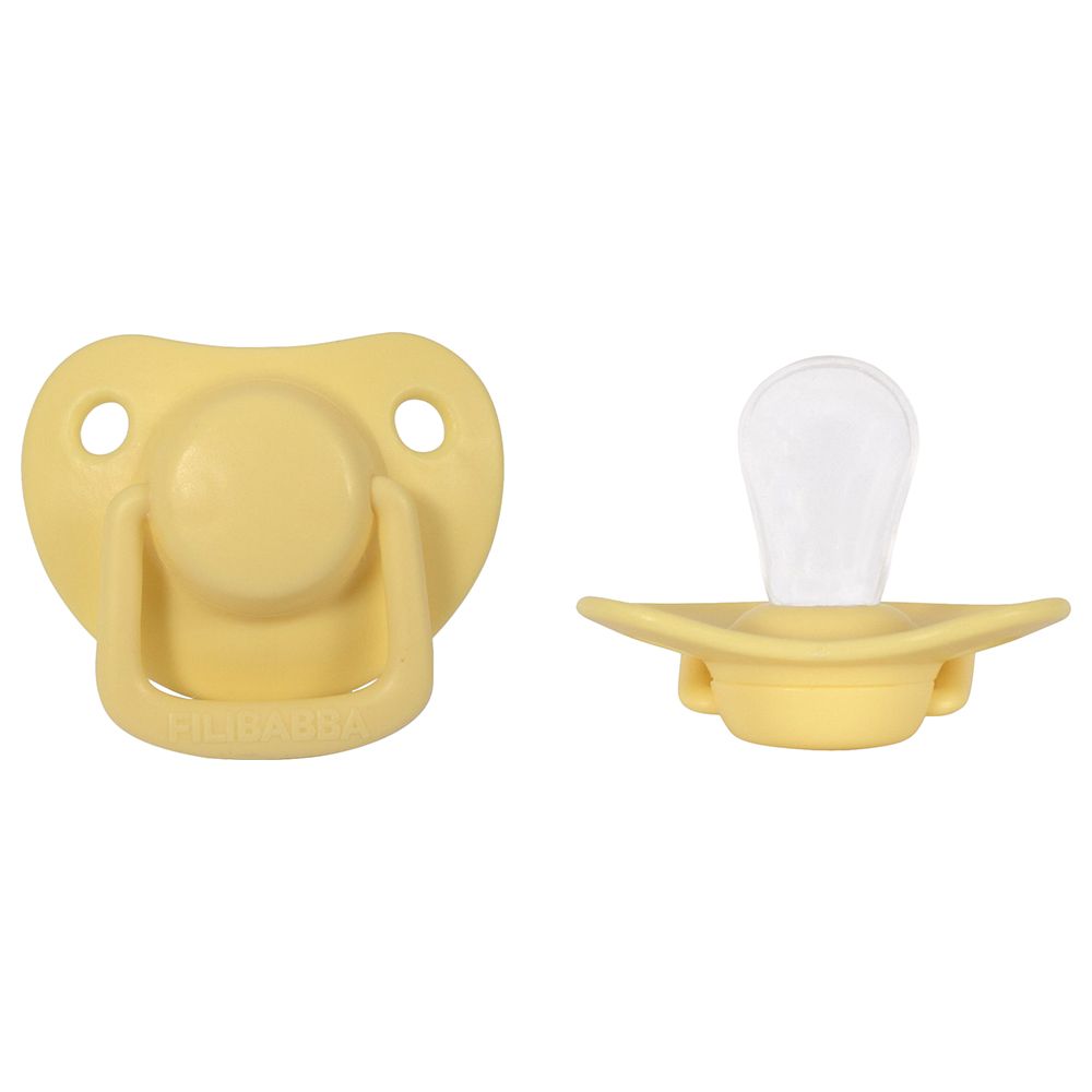 Filibabba - Pacifiers 0-6m - Pack of 2 - Pale banana