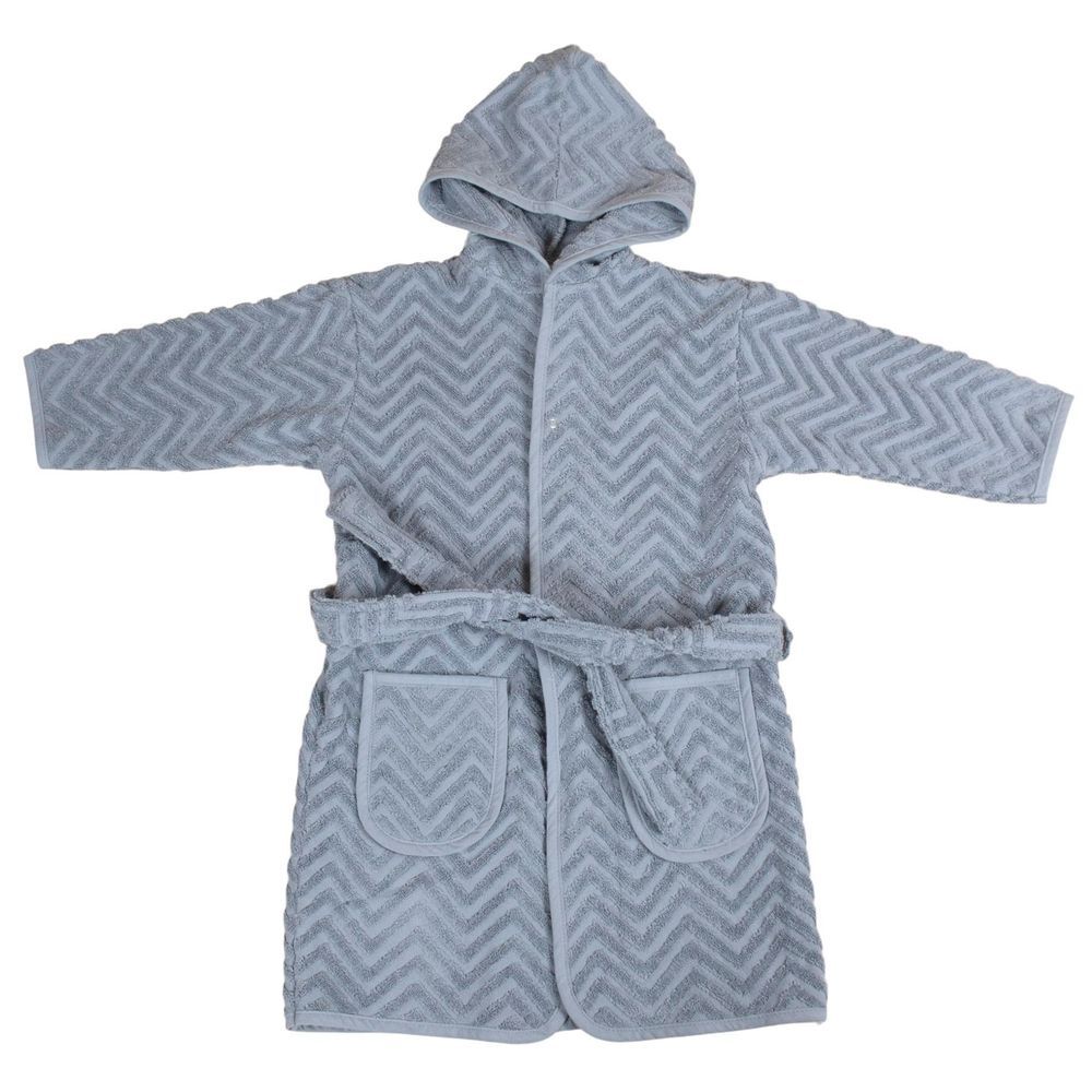 Filibabba - Bathrobe - Zigzag - Powder Blue