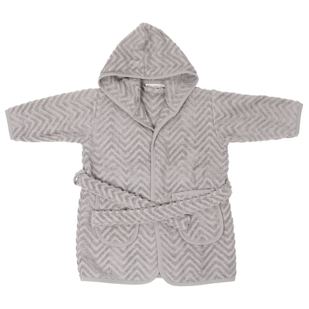 Filibabba - Bathrobe - Zigzag - Grey