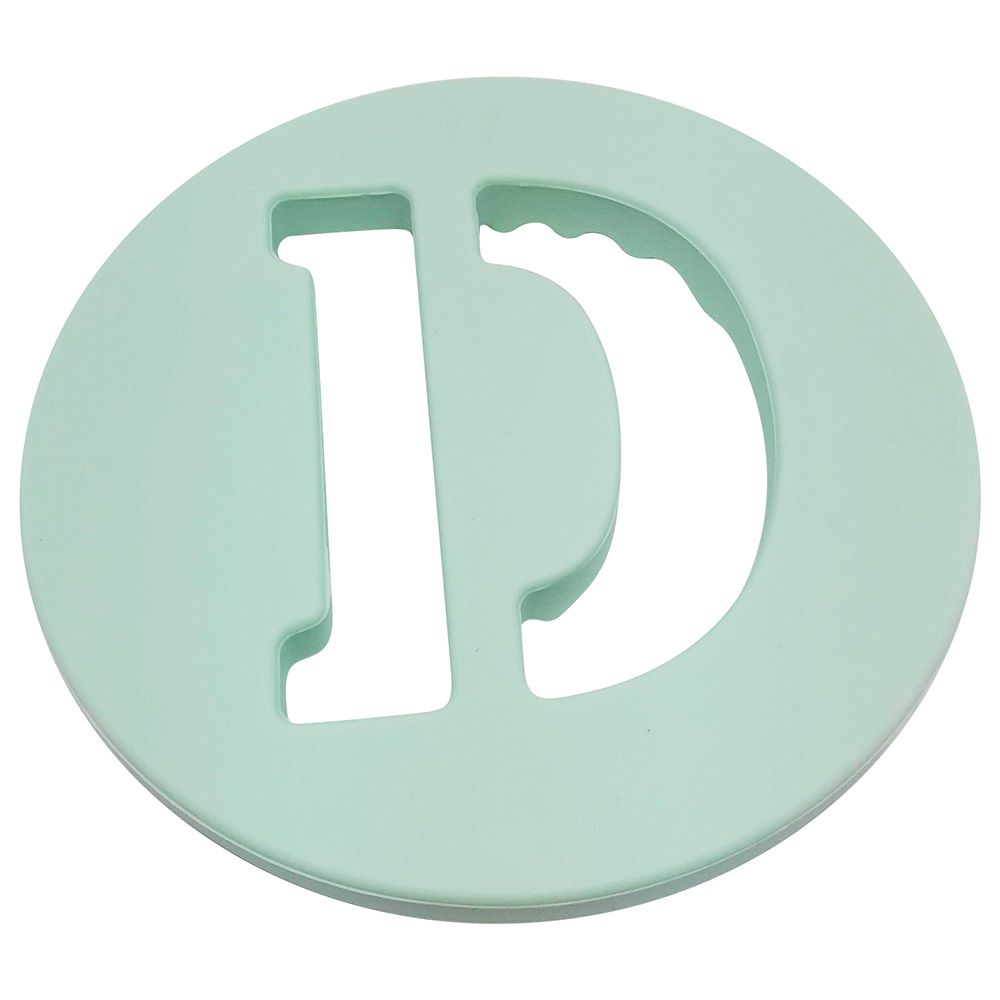 One.Chew.Three - Alphabet Chews Silicone Teething D - Mint