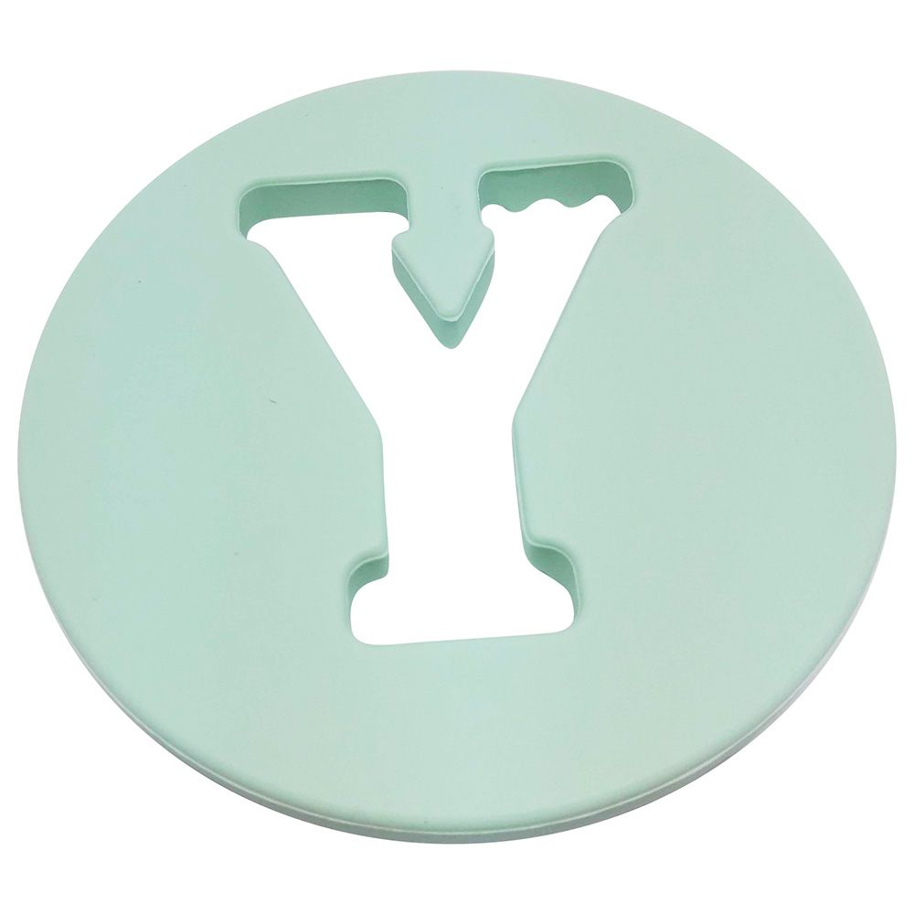 One.Chew.Three - Alphabet Chews Silicone Teething Y - Mint