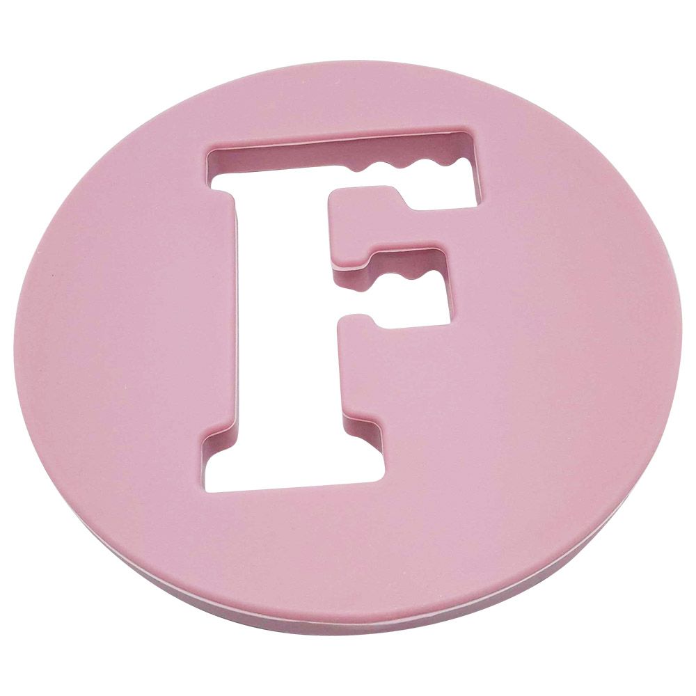 One.Chew.Three - Alphabet Chews Silicone Teething F - Pink