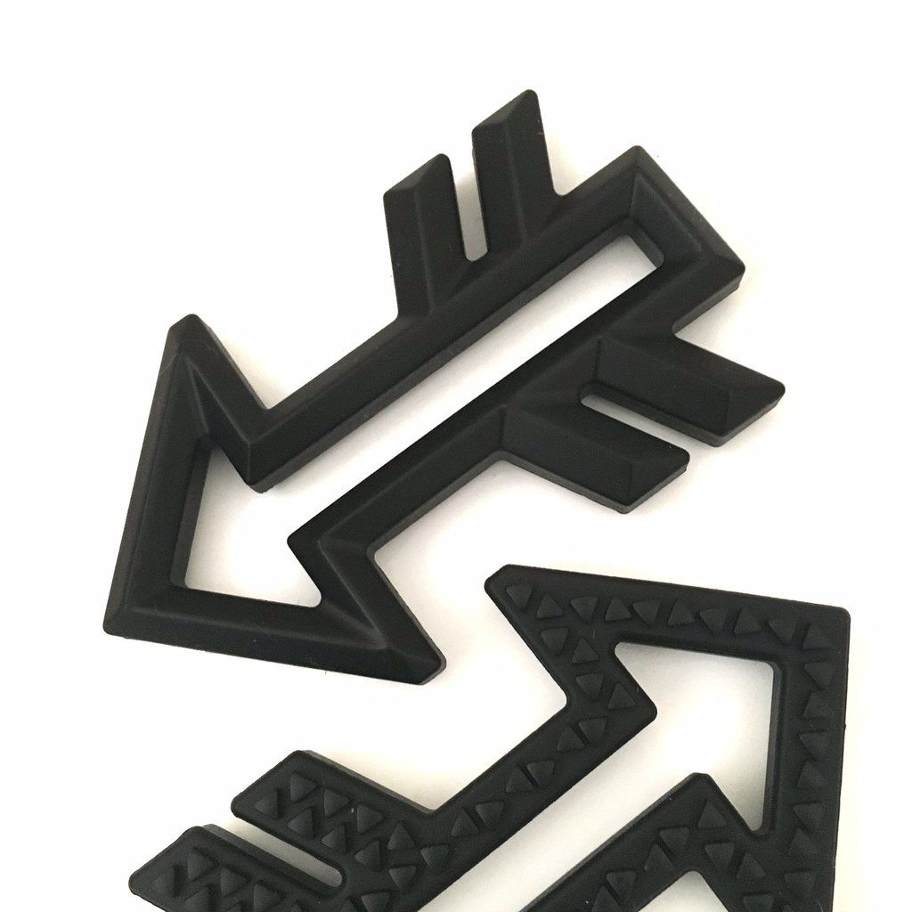 One.Chew.Three - Arrow Silicone Teethers - Black