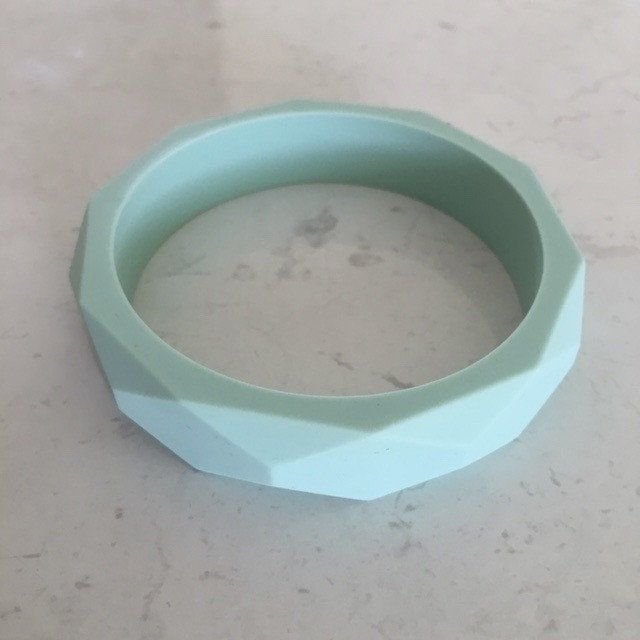 One.Chew.Three - Geo Teething Bangle - Soft Mint