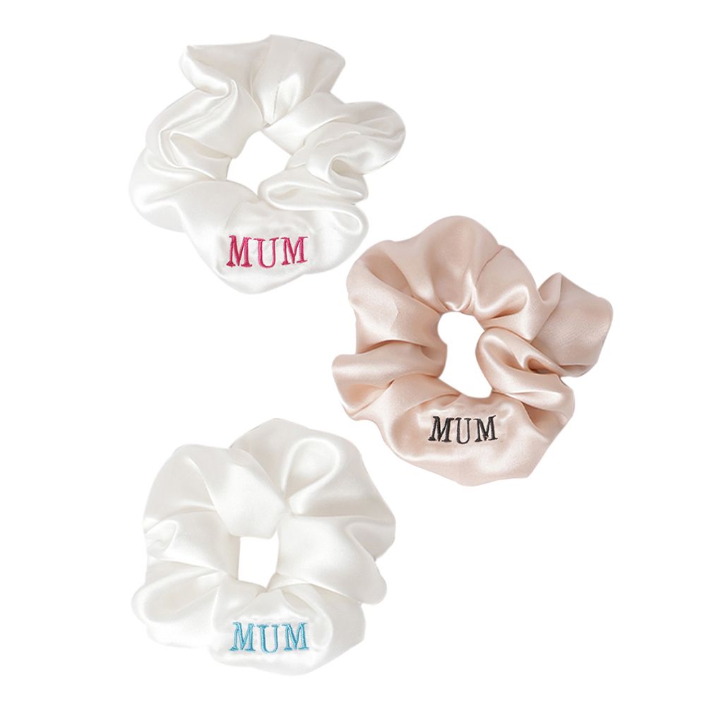 The Lumiere Co - Pack of 3 Mum Silk Scrunchies