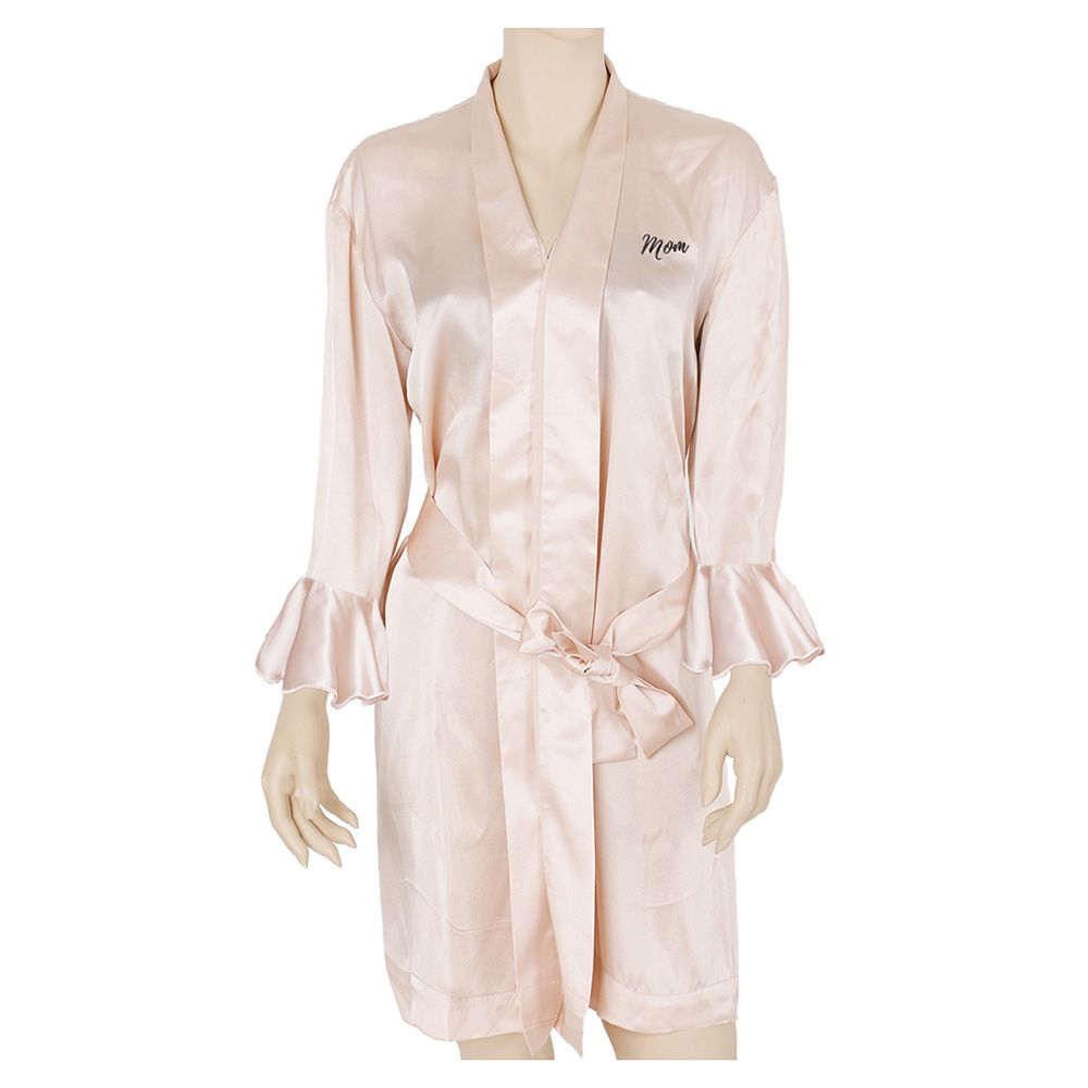 The Lumiere Co - Mom Silk Robe - Pastel Pink 