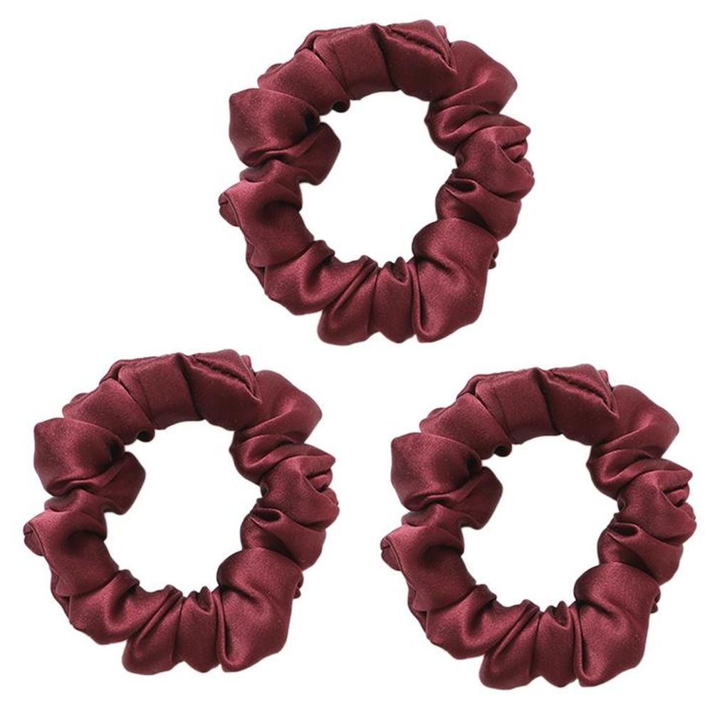 The Lumiere Co - Custom Silk Scrunchie 1pc - Burgundy Red