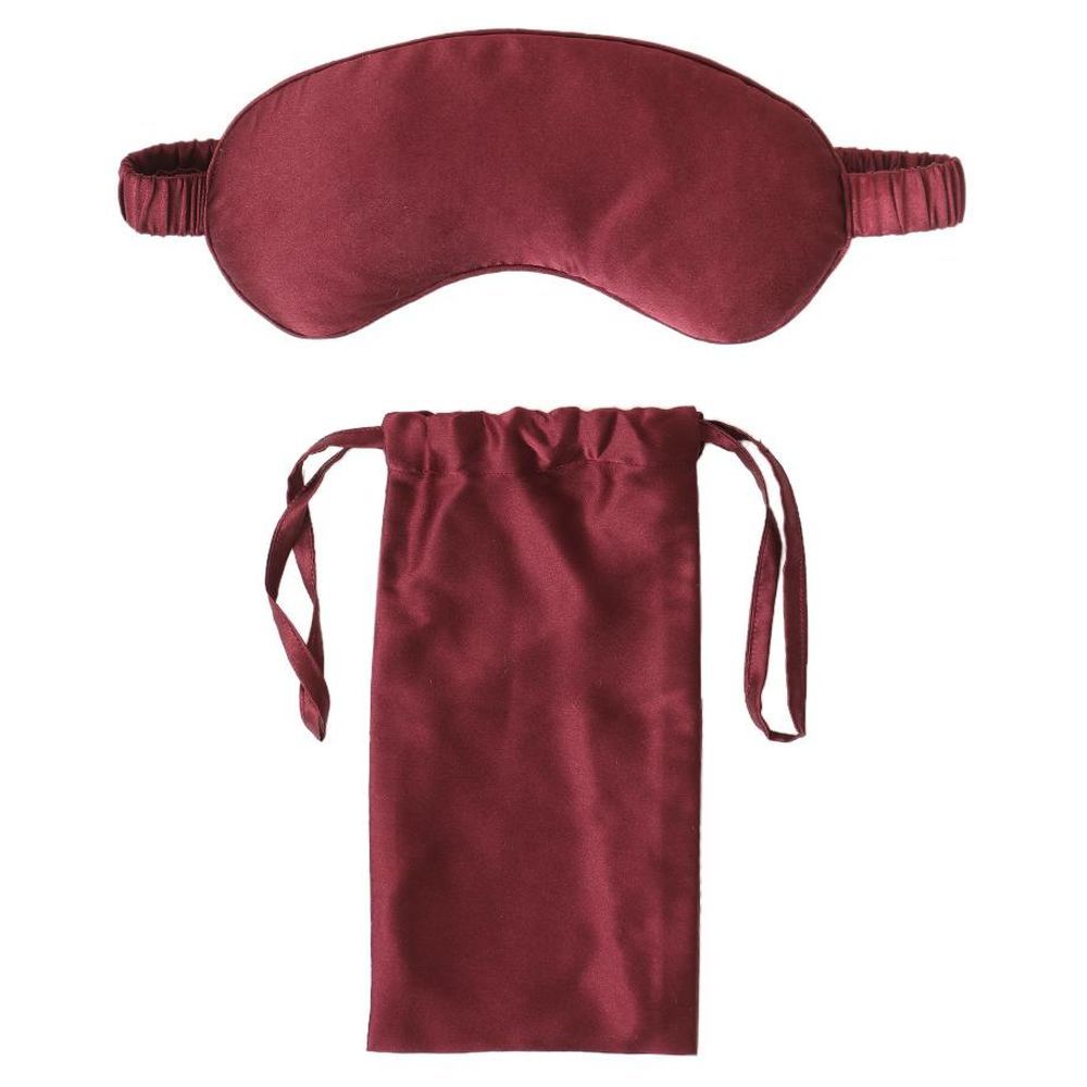 The Lumiere Co - Silk Eye Mask - Burgundy Red