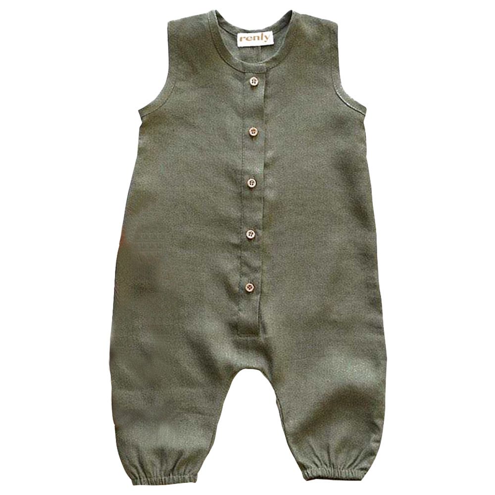 Renly - Country Playsuit - Dark Olive Green