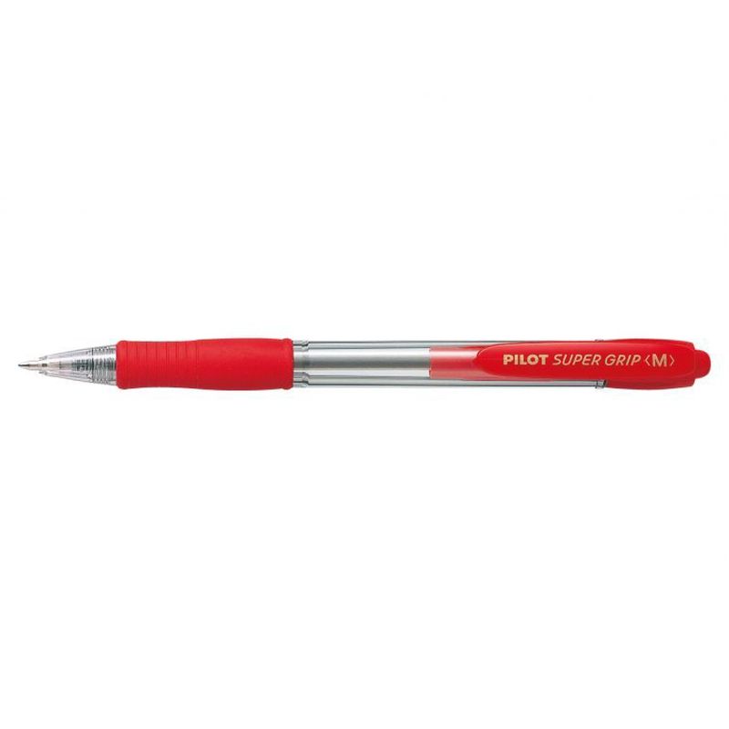 Pilot - Super Grip Retractable Med - Red