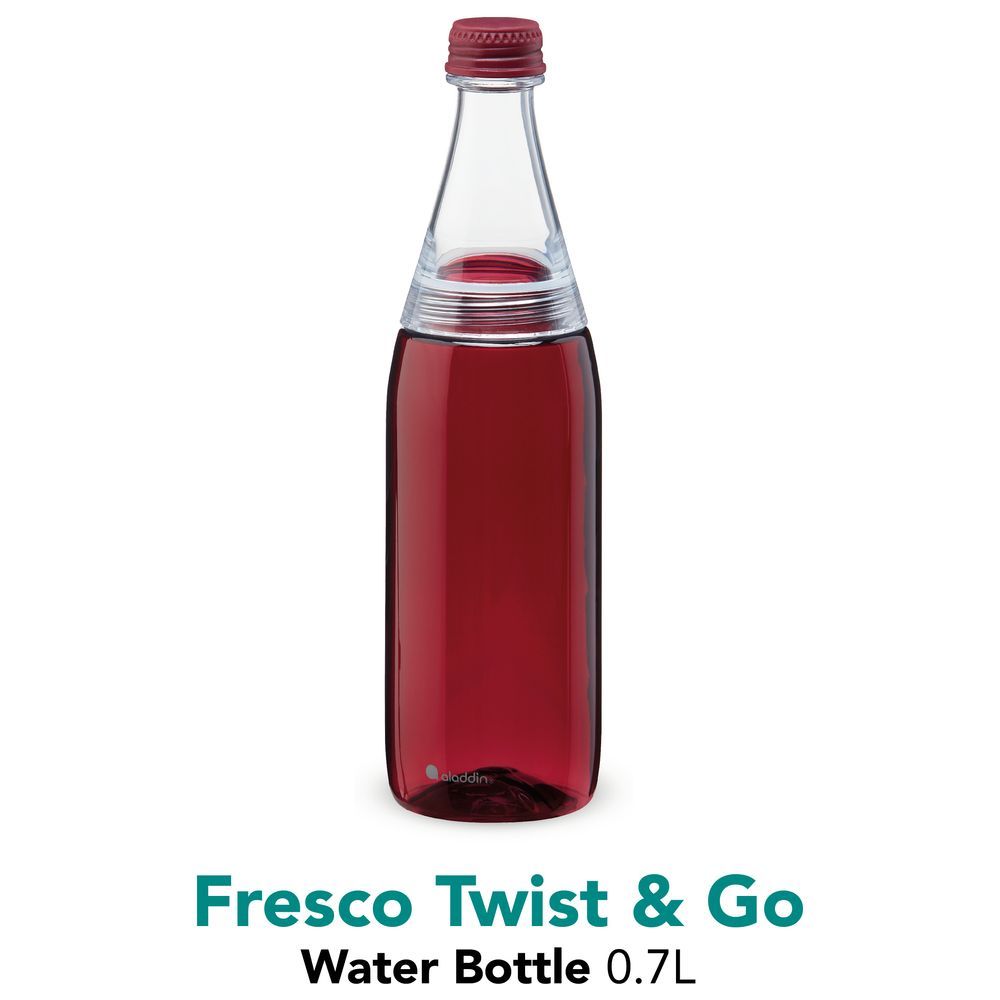 Aladdin - Fresco Twist & Go Water Bottle 0.7L - Burgundy Red 