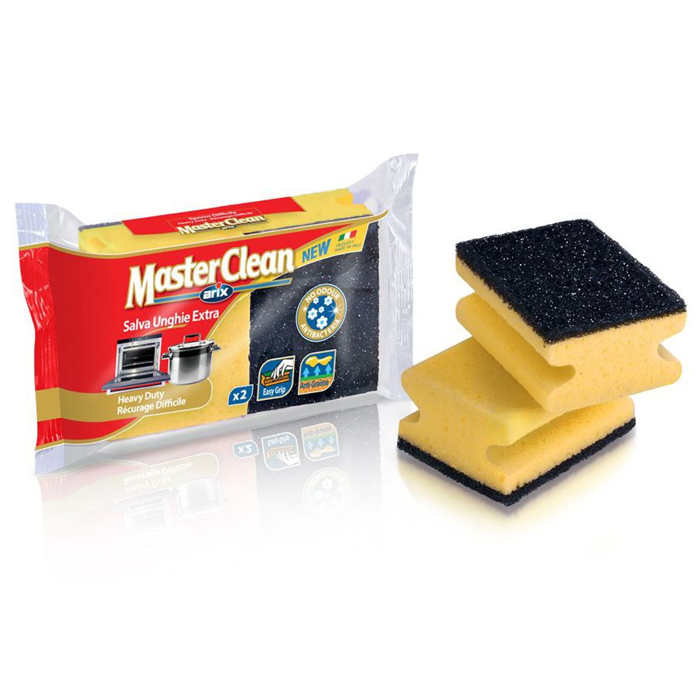 Arix - Master Clean Synthetic Sponge Scourer Grip 2pcs