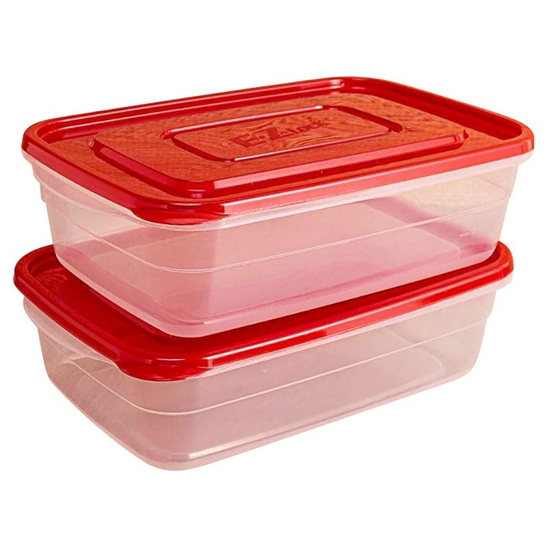 LocknLock - Ezlock Rectangle Container 2.7L - Red - 2pcs