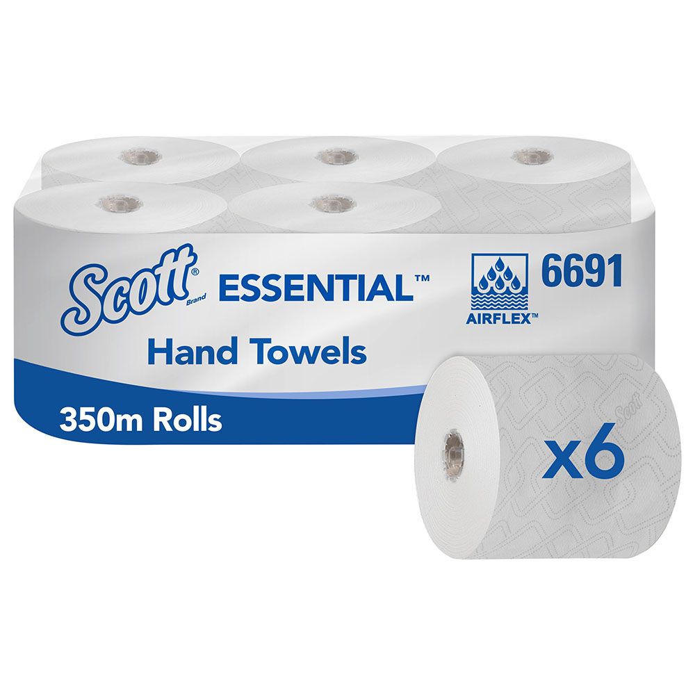 Scott - Essential Roll Towels White - 6x340 Sheets