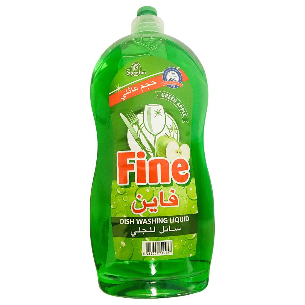 Spartan - Fine Dishwashing Liquid 1300ml - Green Apple