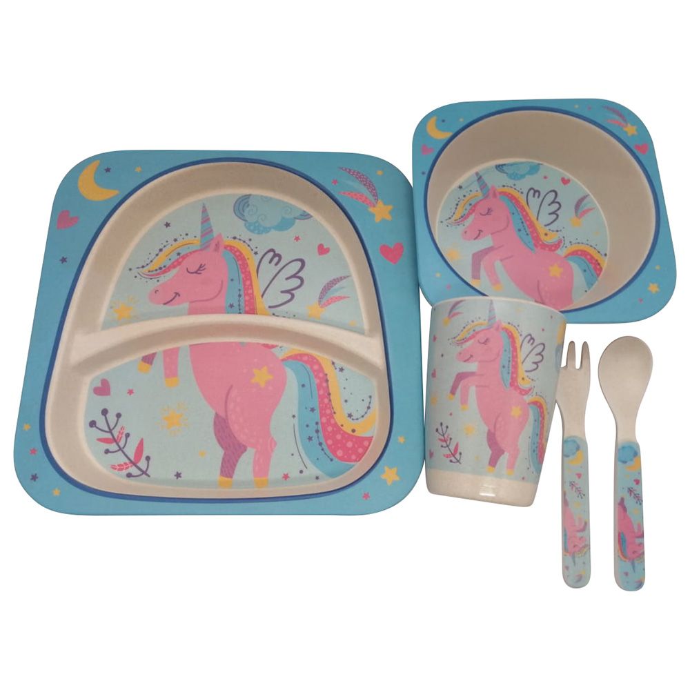 Factory Price - Bamboo Tableware - Unicorn Pink & Blue