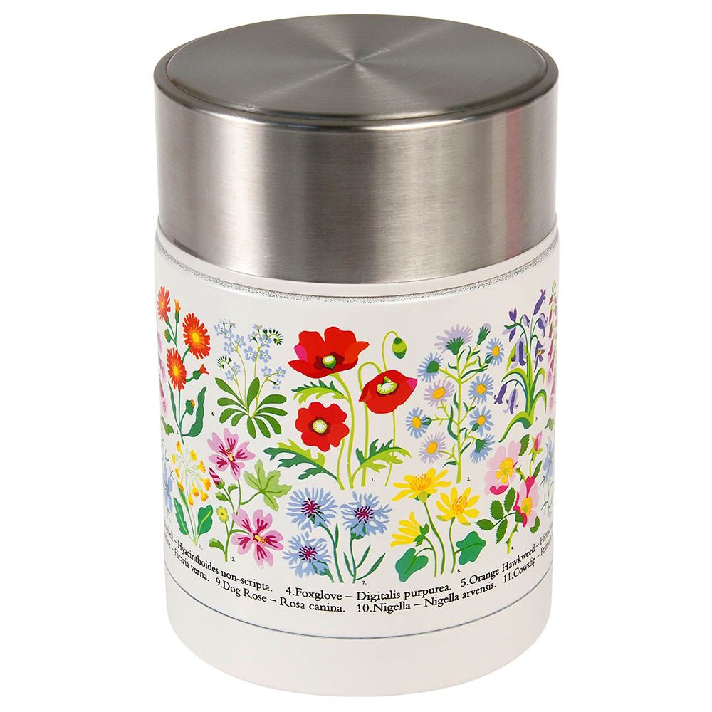 Rex London - Stainless Steel Food Flask 450ml - Wild Flowers