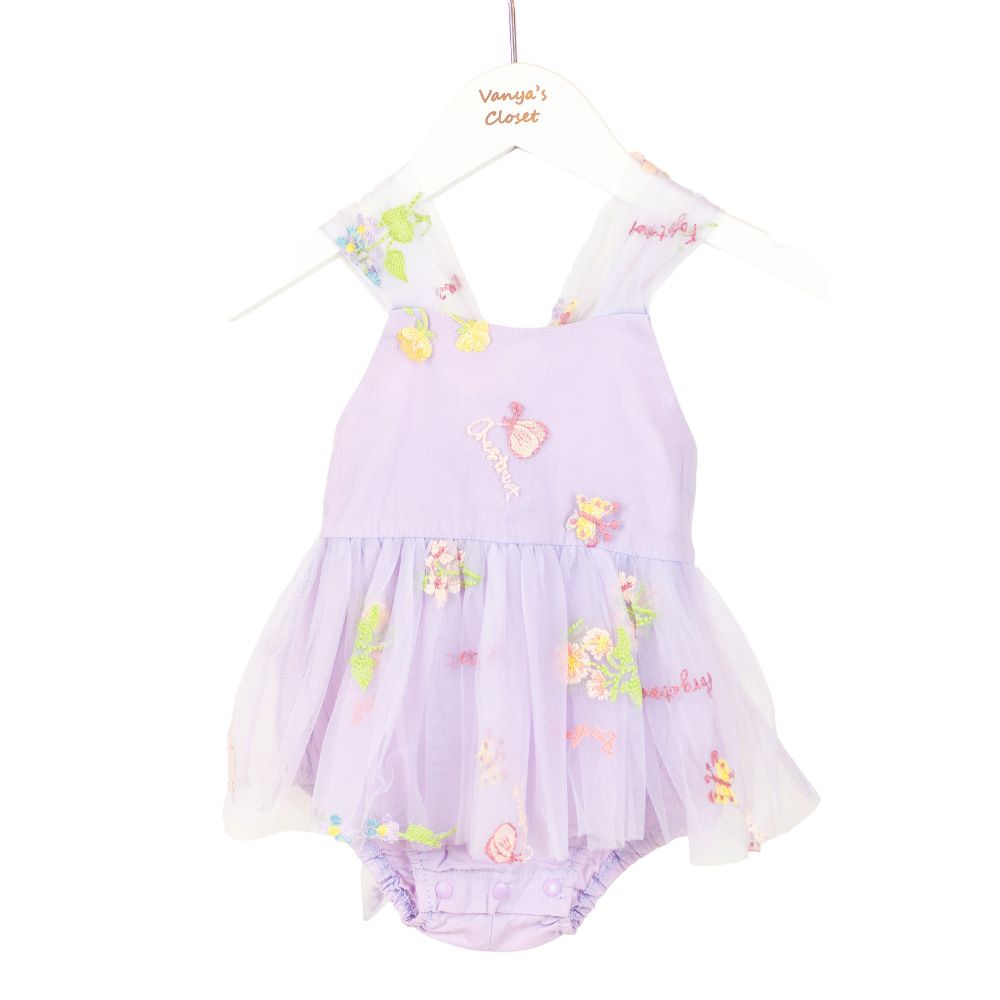 Vanya's Closet - Enchanted Garden Fairy Romper - Purple