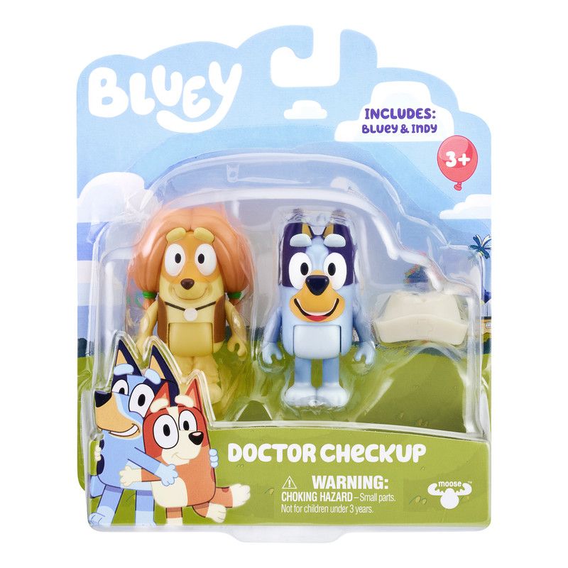 Bluey - Doctor Check Up Set Figure- 2 Pack / & Indy