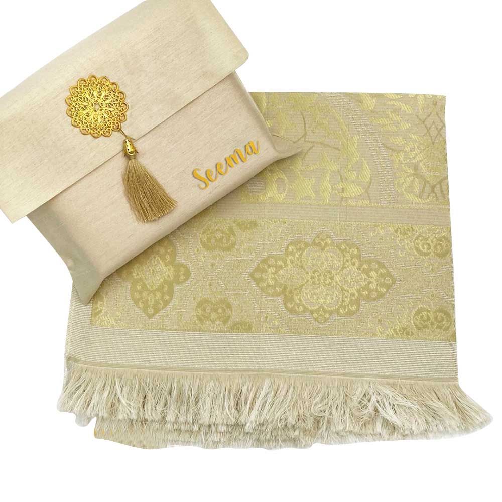 Zayoshe - Personalized Prayer Rug With Pouch - Gold