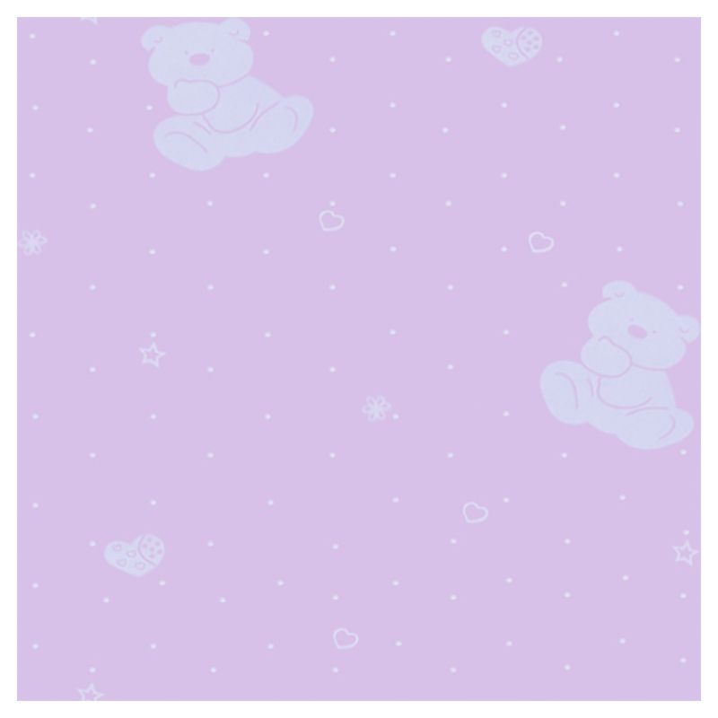 Fujikawa - Teddy Bear Children Wallpaper - Violet