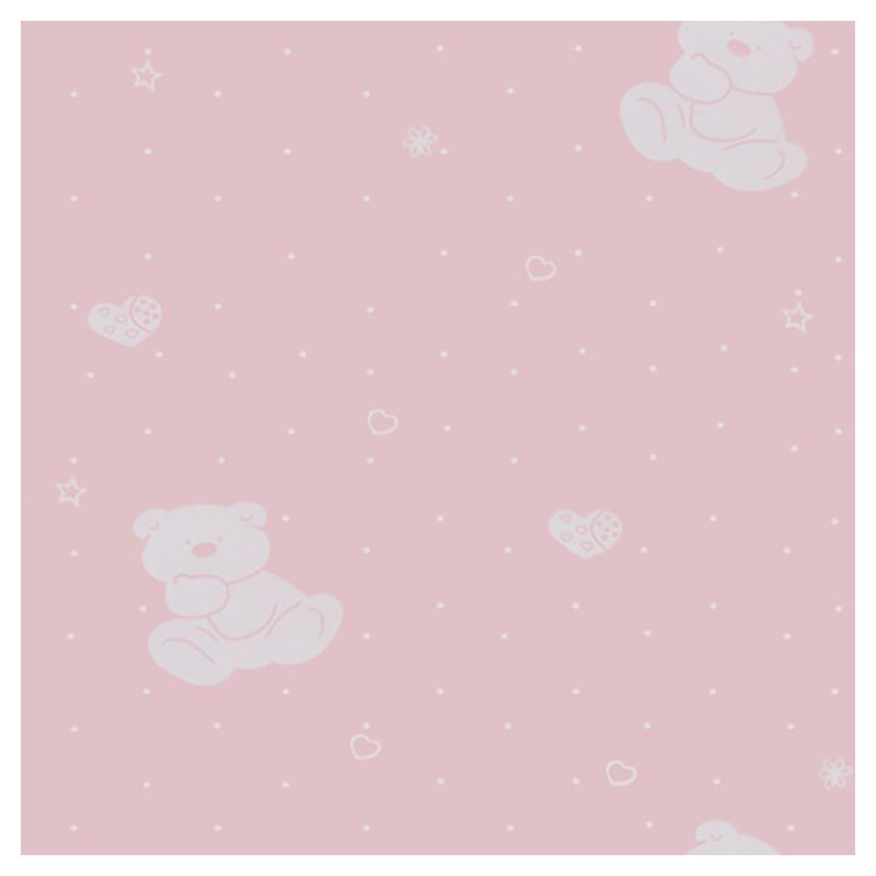 Fujikawa - Teddy Bear Children Wallpaper - Pink